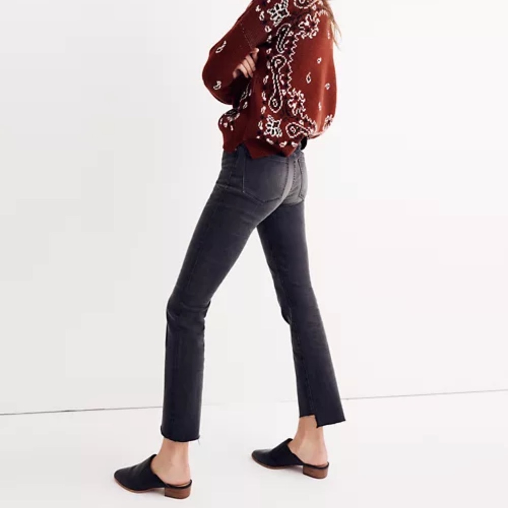 Madewell Cali Demi Boot Jeans 28 Black Style F5904 NWOT